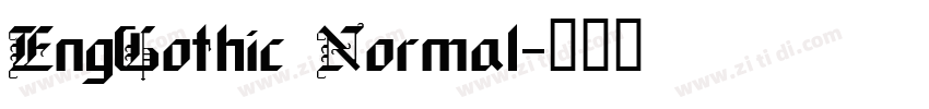 EngGothic Normal字体转换
